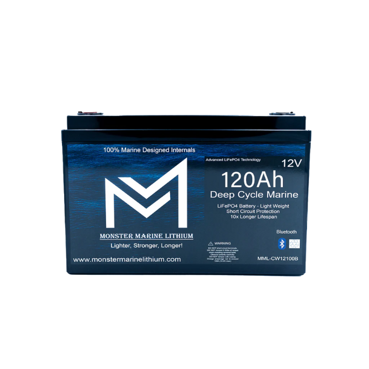 Monster Marine 12V 120Ah Bluetooth Lithium Battery