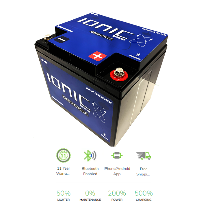 Ionic Lithium 12V 50Ah Battery