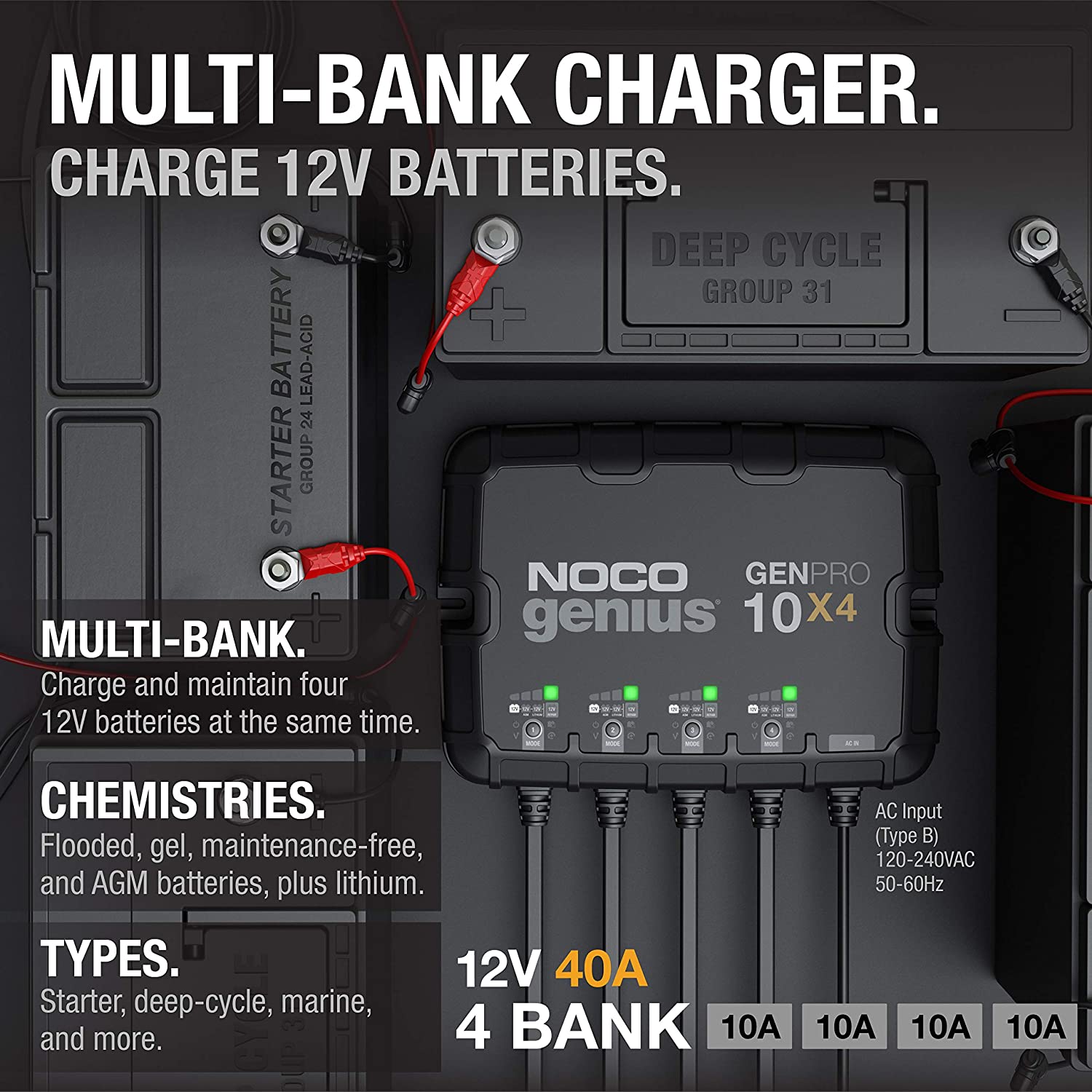 Noco Genius GENPRO10X4 Battery Charger